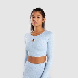 Gymshark Fleur Texture Long Sleeve Crop